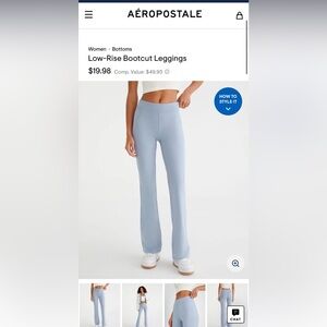 Aeropastle Boot-Cut Low-rise Leggings